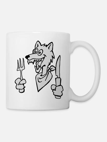 Hungriger Wolf - Tasse - Weiß