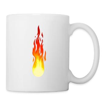 Comète Flamme Feu Inferno Flamme Ardente - Mug blanc - blanc - Droite