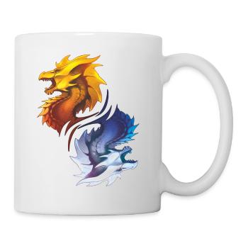 Drache Drachen Fantasy Geschenk Monster Kreatur - Tasse - Weiß - Rechts