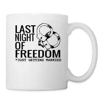 Fête de mariage menottes mariée humour drôle - Mug blanc - blanc - Droite