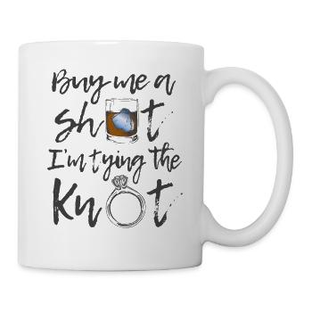 Groom man Achetez-moi un coup de feu j'attache le noeud - Mug blanc - blanc - Droite