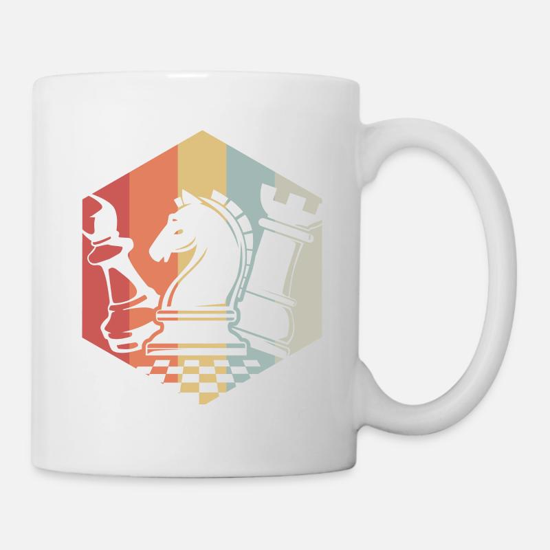 Retro Schach - Tasse - Weiß