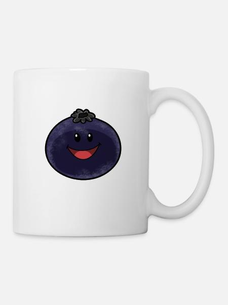 Blaubeere Blaubeeren Vegan Vegetarisch Beere Obst - Tasse - Weiß