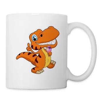 Tyrannosaurus Rex avec de la glace savoureuse - Mug blanc - blanc - Droite