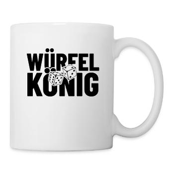 Würfelkönig - Geschenk für Spieler Würfel Würfeln - Tasse - Weiß - Rechts