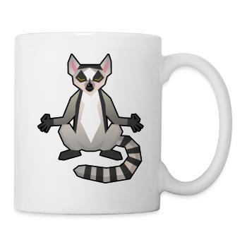 Méditation lémur - Mug blanc - blanc - Droite