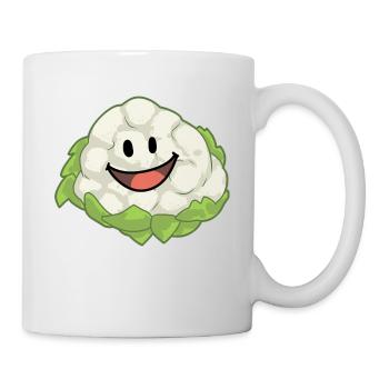 Blumenkohl Kohl Gemüse Veganer Gesund - Tasse - Weiß - Rechts