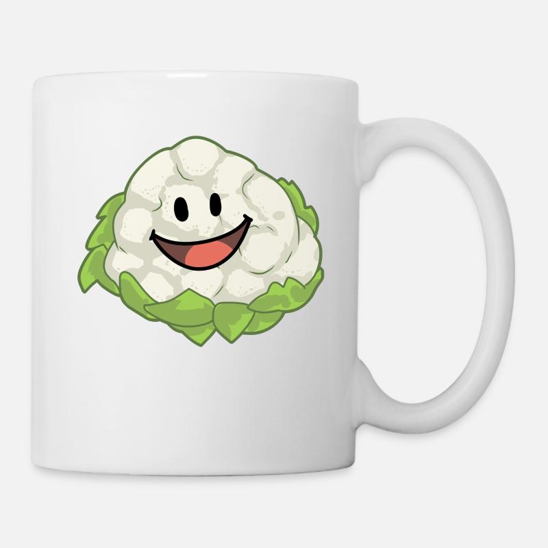 Blumenkohl Kohl Gemüse Veganer Gesund - Tasse - Weiß