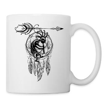 Native American Filigree Kokopelli Dreamcatcher 1 - Tasse - Weiß - Rechts
