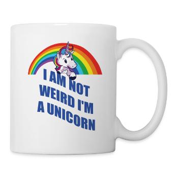 Unicorn Unicorn NOT WEIRD Shirt Gift - Mug blanc - blanc - Droite