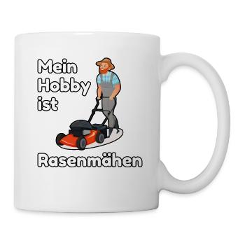 Rasen Mähen Garten - Tasse - Weiß - Rechts