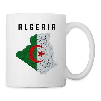 Algeria national colors country outline gift idea - Mug - white - Right