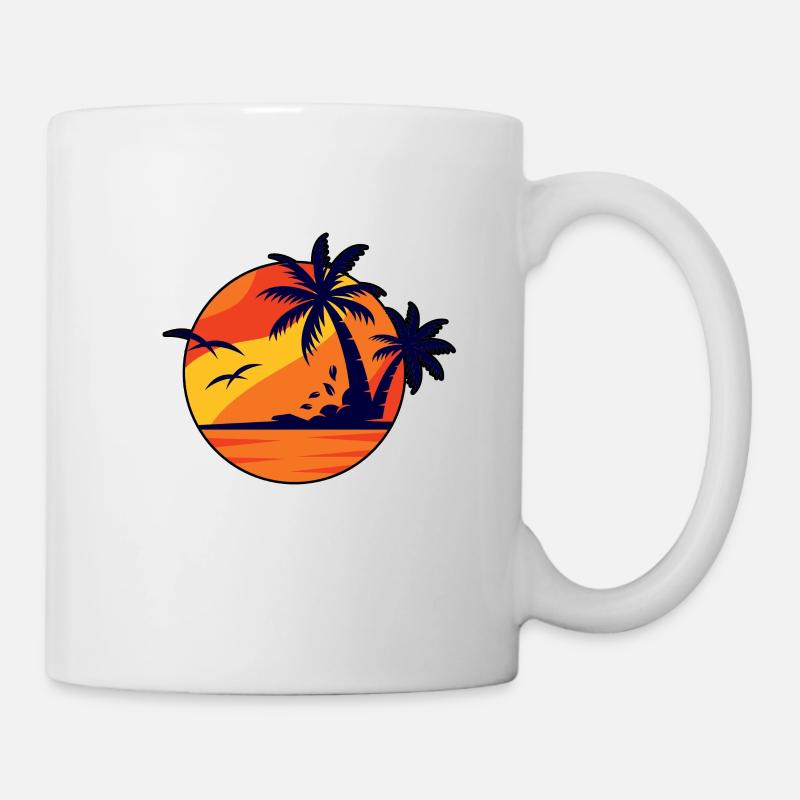 Plage - Mug blanc - blanc