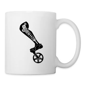 Cyclistes triathlètes biathlètes anti e-bike - Mug blanc - blanc - Droite