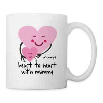 Toujours coeur à coeur avec maman - Mug blanc - blanc - Droite