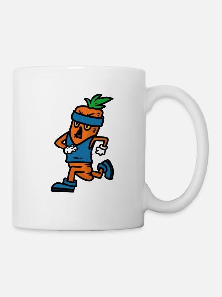 Run Carrot Run - Tasse - Weiß