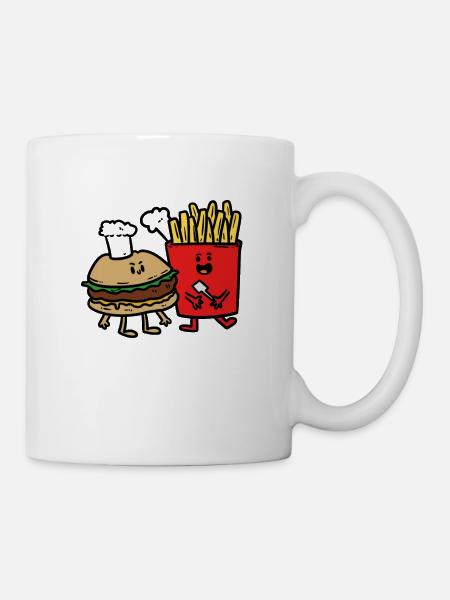 Chef Burger and Fries - Tasse - Weiß