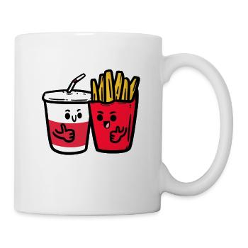 Bros For Life Softdrink and Fries - Tasse - Weiß - Rechts