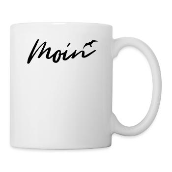 Moin | Begrüßung Norddeutschland Küste Norden - Tasse - Weiß - Rechts