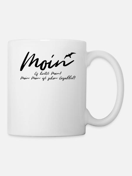 Moin | Begrüßung Norddeutschland Küste Norden - Tasse - Weiß