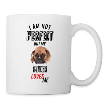 Je ne suis pas parfait, mais mon boxeur m'aime! - Mug blanc - blanc - Droite