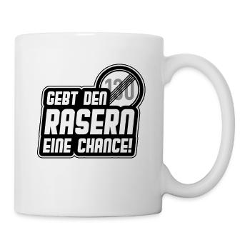 Gebt den Rasern eine Chance Raser Auto T-Shirt Fun - Tasse - Weiß - Rechts