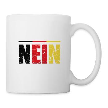 Nein Deutschland Flagge Deutsch Lustige Sprache - Tasse - Weiß - Rechts
