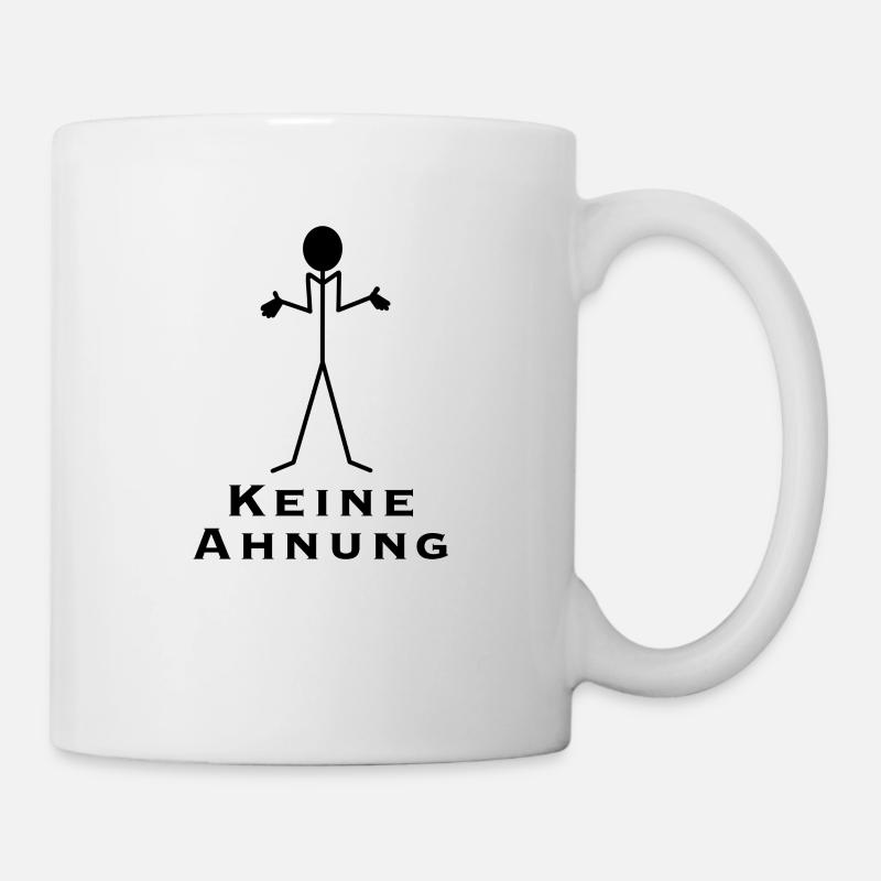 Strichmännchen Keine Ahnung - Tasse - Weiß