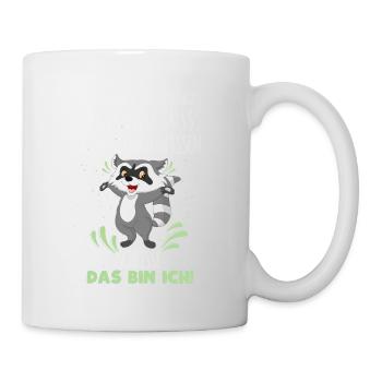 Nachtaktiv, Augenringe, irgendwie süß, kämpft um s - Tasse - Weiß - Rechts