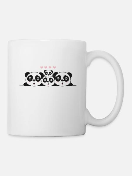 Panda Freunde - Tasse - Weiß