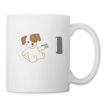 Jack Russel - Jack Russel Terrier - Lazy - TV - Mug - white - Right
