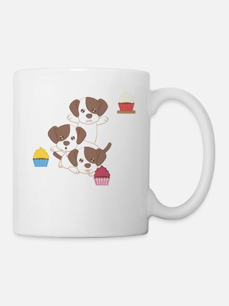 Jack Russel - Terrier - Kuchen - Cupcake - Tasse - Weiß