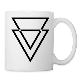 2 Dreiecke - Tasse - Weiß - Rechts