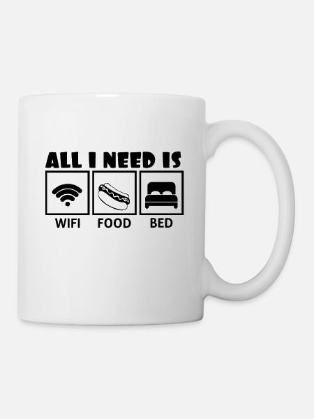 Wifi Food Bed - Tasse - Weiß