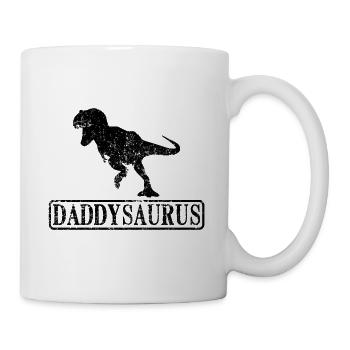 Papa Saurus Cadeau de fête des pères drôle - Mug blanc - blanc - Droite