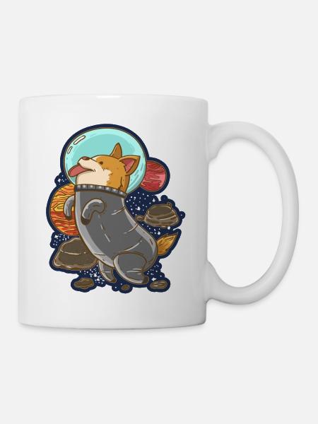 sweet dog space astronaut gift - Mug - white