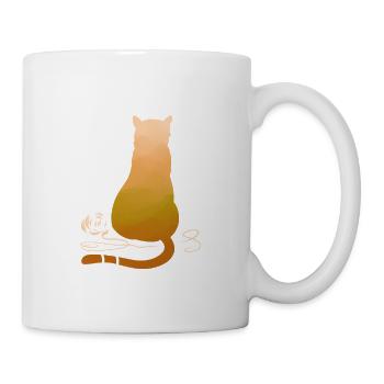 Cat with ball of yarn - Mug - white - Right