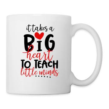 Cadeau coeur enseignant - Mug blanc - blanc - Droite