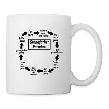 funny grandpa paradoxo time travel nerd joke - Mug - white - Right