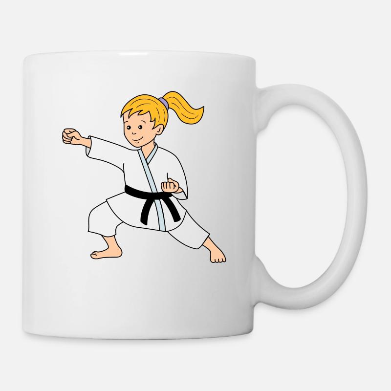 Karate Mädchen Kampfsport - Tasse - Weiß