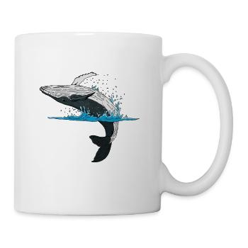springendes Säugetier Geschenkidee für Natur Fans - Tasse - Weiß - Rechts