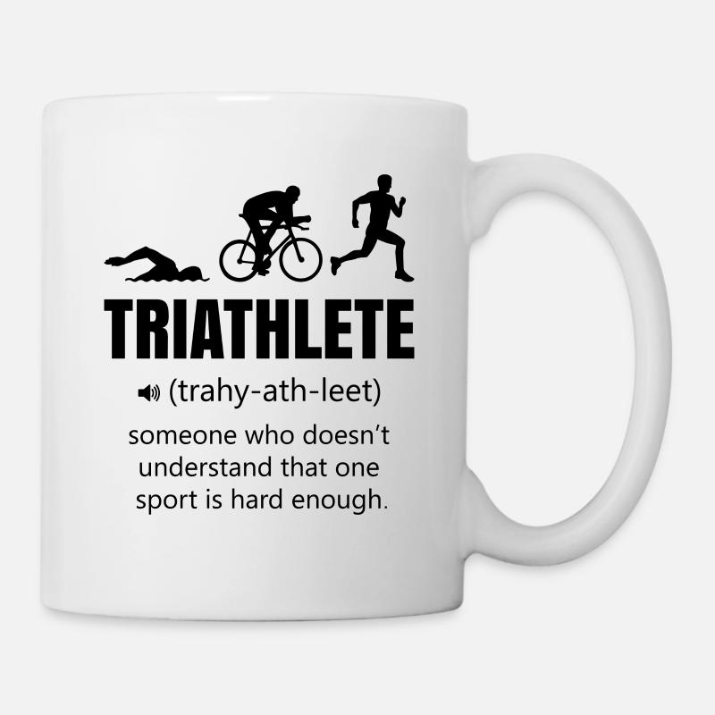 Triathlon drôle - Mug blanc - blanc