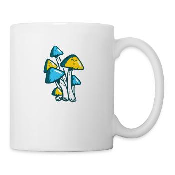Mushroom PSY Mushrooms Psytrance Psychedelic Techno Music - Mug - white - Right