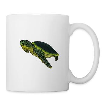 Vieille tortue avec animaux d'expérience idée cadeau - Mug blanc - blanc - Droite