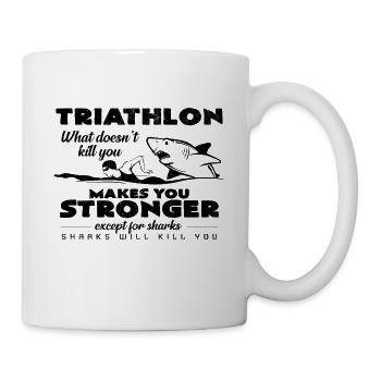 Triathlon Funny Sayings Humorous Cool Gift - Mug - white - Right