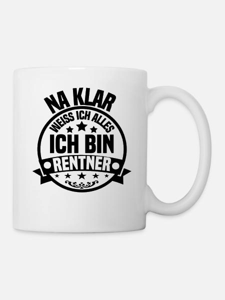 Rente - Tasse - Weiß