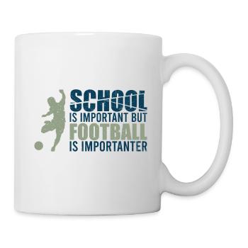 Le football est important - Mug blanc - blanc - Droite