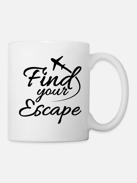 Travel - Tasse - Weiß