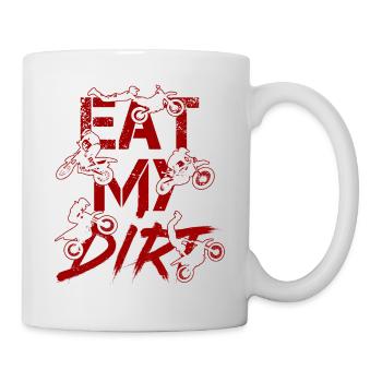Mange ma saleté Enduro Motocross Off Road - Mug blanc - blanc - Droite