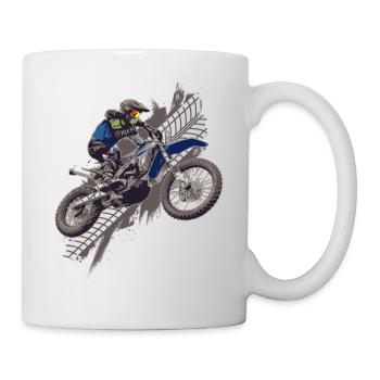 Motocross Dirt Bike motard hors route - Mug blanc - blanc - Droite